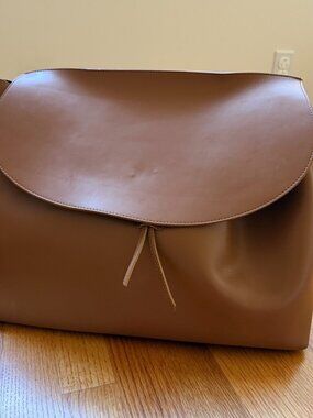 Schöneberg Cognac Leather Flap Tote Bag